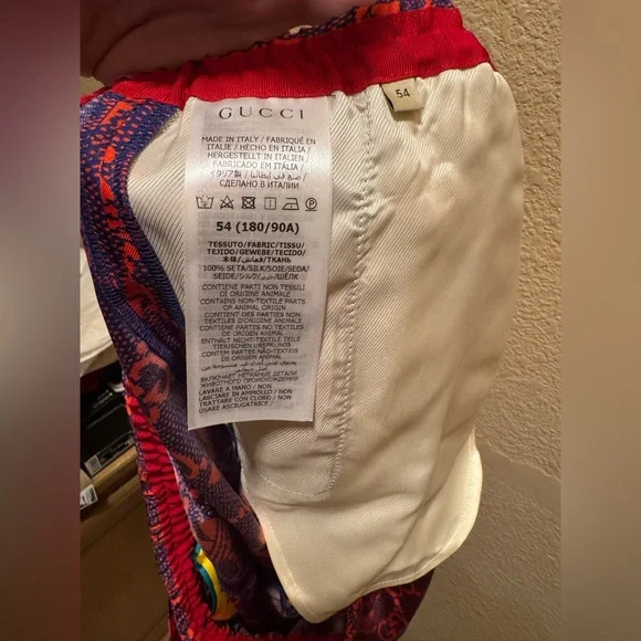 New Gucci x Adidas GG Maxi Logo Silk Shorts - Picture 9 of 9